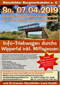 Infotriebwagen - Wipperliese (mit Mittagessen)