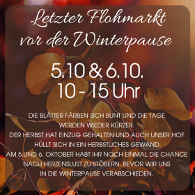Letzter Flohmarkt vor der Winterpause