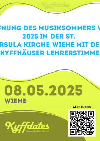 Eröffnung des Musiksommers Wiehe 2025 in der St. Ursula-Kirche Wiehe mit den Kyffhäuser Lehrerstimme