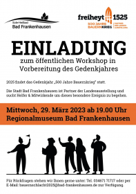 Öffentlicher Workshop - 500 Jahre Bauernschlacht