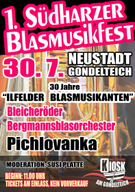 1. Südharzer Blasmusikfest - Gondelteich Neustadt
