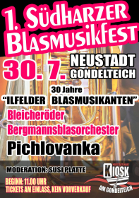 1. Südharzer Blasmusikfest - Gondelteich Neustadt
