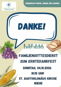 Familiengottesdienst zum Erntedankfest