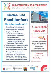 Kinder u. Familienfest mit Eröffnung der Bibliothek und Einweihung des neuen Spieleplatzes und der B