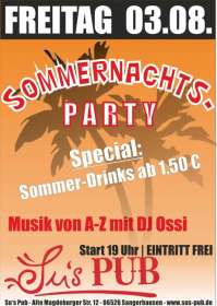 SOMMERNACHTS-PARTY @ SU’S PUB