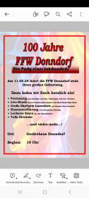 100 Jahre Feuerwehr Donndorf