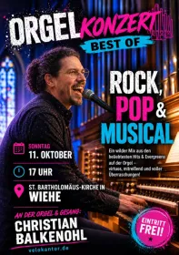 Orgelkonzert Best of Rock, Pop & Musical