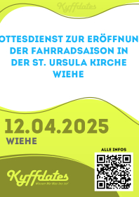 Gottesdienst zur Eröffnung der Fahrradsaison in der St. Ursula-Kirche Wiehe