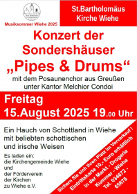 Konzert mit den "Pipes & Drums" und dem Greußener Posaunenchor