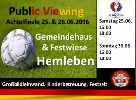 Public Viewing im Kyffhäuserkreis