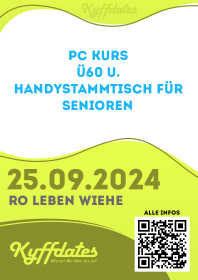 PC kurs Ü60 u. Handystammtisch für Senioren