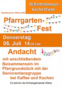 Pfarrgartenfest Wiehe