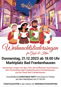 Weihnachtsliedersingen *Änderungen*